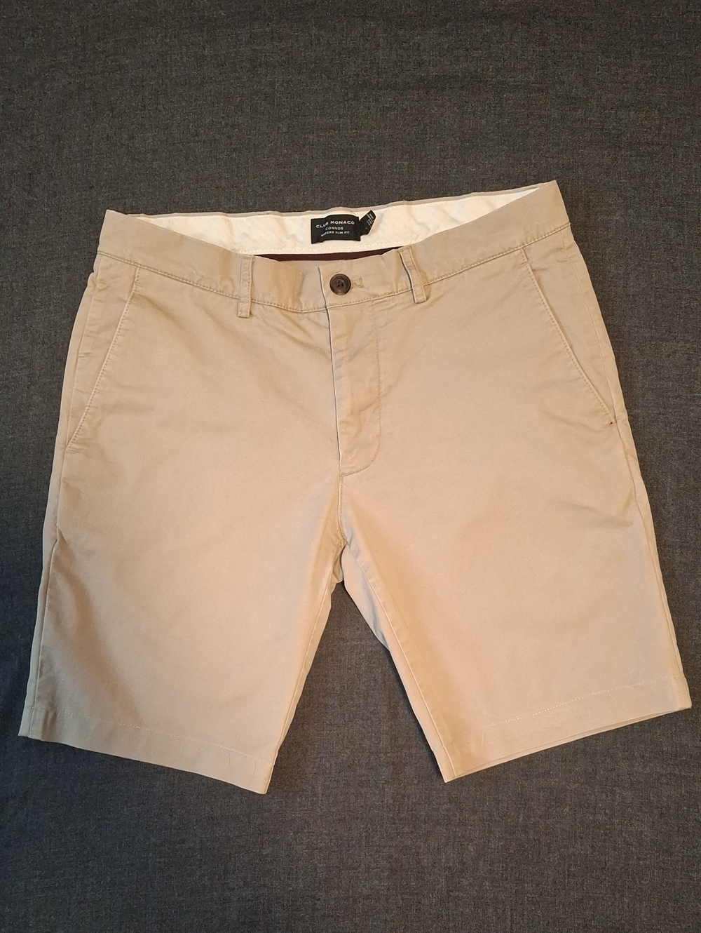 Club Monaco Connor Modern Slim Fit Shorts - Beige / Tan - Size 29x30